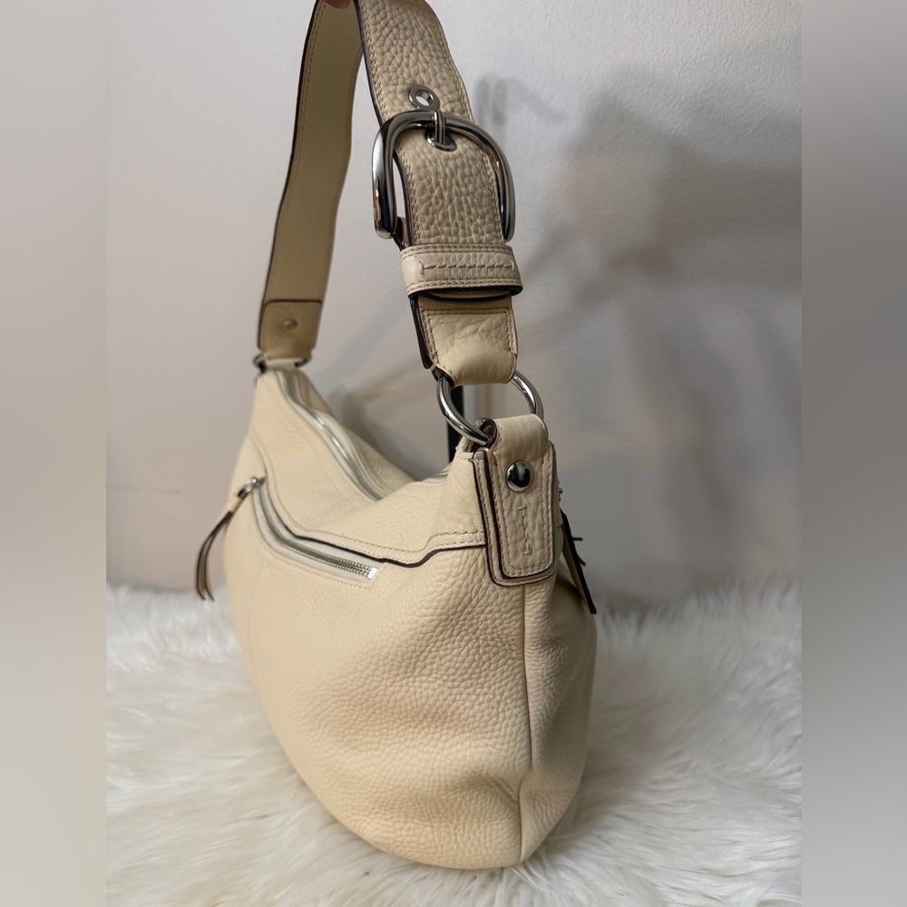 Coach Cream Leather Hobo Bag# F13731 - Picture 3 of 14